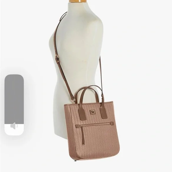 NWT DOONEY & BOURKE HANDLE TOTE PUTTY CROSSBODY HANDBAG - Picture 3 of 16